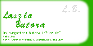 laszlo butora business card